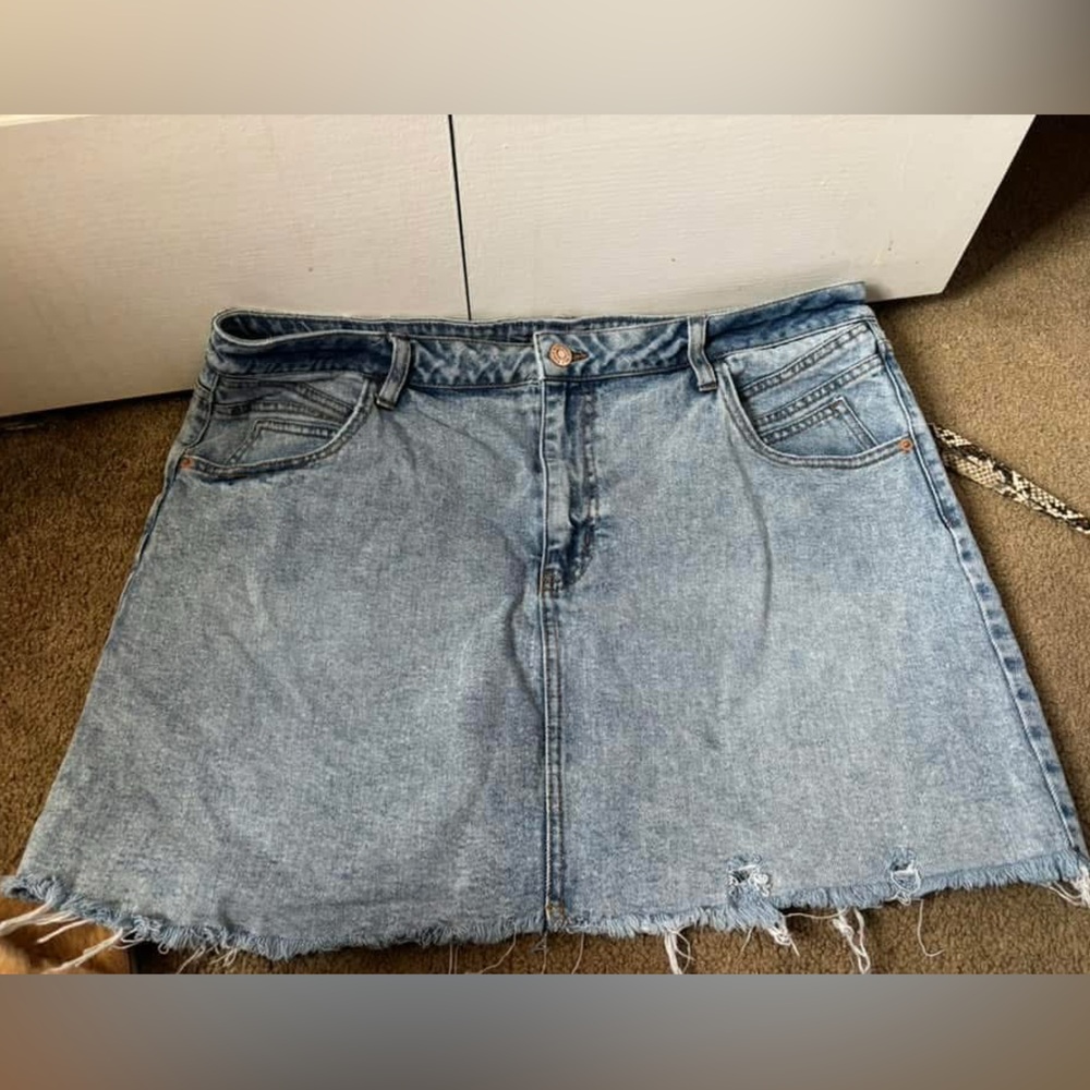 Light Blue Denim Skirt